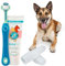 emmi-pet Zahnpflegeset für Hunde - 1x3köpfige Hundezahnbürste mit 1x Hundezahnpasta und 2x Fingerzahnbürste (Blau, Erwachsene - Senioren)