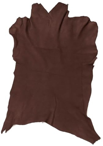 Ziegen Veloursleder – 0,7mm, viele Farben, weich, reissfest (Hellbraun)