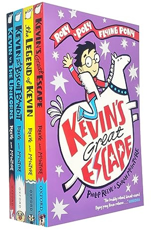 Max and Kevin A Roly-Poly Flying Pony Adventure 4 Books Collection Set By Philip Reeve(The Legend of Kevin, Kevin and the Biscuit Bandit,Kevin vs the Unicorns & Kevin's Great Escape)
