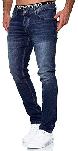 MERISH Jeans Herren Slim Fit Stretch Jeanshose Designer Hose Denim 9148-2100