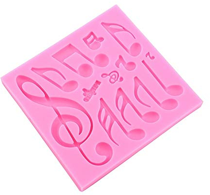 KSTE Plätzchen-Form, Silikon-Form-Schokolade, Multi Music Note Spitze Silikon-Form, Form-Fondant-Matte, Kuchen, Werkzeug