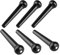 6pcs Schwarz Gitarre Brücke Pins mit Weiß Punkt Guitar Bridge Pins aus Plastik