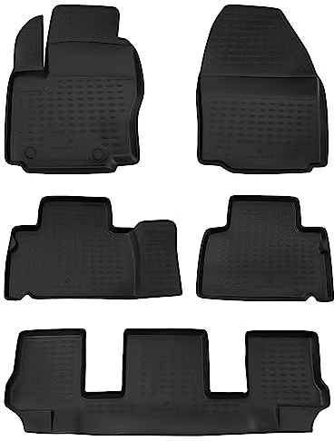 WALSER XTR Gummi Fussmatten Auto für Ford Galaxy 2 (WA6) 2006-2015, 100% passgenaue Auto Fußmatten, robuste Universal Fußmatte Auto, Gummimatten Auto, Auto Fussmatten Gummi