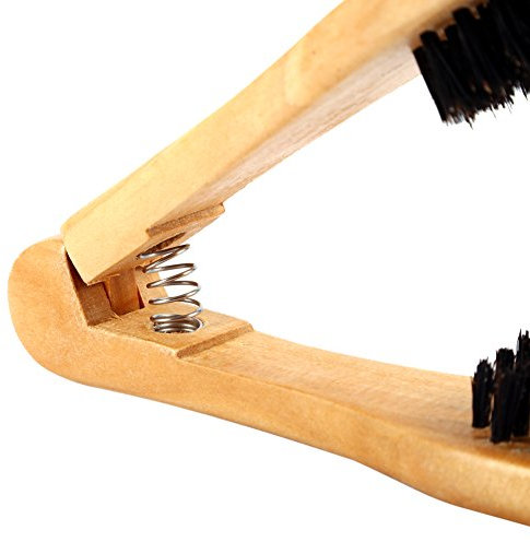 Peine de peluquería doble, cepillos de labios, cepillo de madera, herramienta antiestática para alisar el cabello, Herramientas de peinado, Cepillo para planchar el cabello, Peine de cepillos dobles