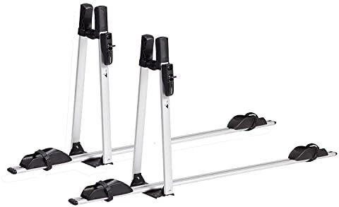 VDP Lot de 2 porte-vélos en aluminium de qualité supérieure + barres de toit VDP Evo en acier compatibles avec Peugeot 308 SW, 5 portes à partir de 2016