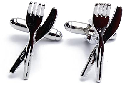 Boutons de manchette - Couteau et fourchette couverts