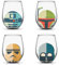 JoyJolt Star Wars™ Helmet Hues Tumblers - Set of 4 19oz Stemless Drinking Glasses, Kitchen Collectibles and Gifts for Adults