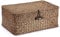IGNPION Seagrass Storage Basket with Lid Woven Seagrass Desktop Basket Rectangular Bathroom Storage Organiser Box, Shelves & Desks Decorative Basket Multipurpose storage Hamper (Coffee, S)