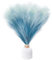8 Stück Künstliches Pampasgras Groß, Flauschig Faux Pampasgras Boho für Wedding Decor, kunstblumen Deko Blumenarrangement und Vasenfüllungen für Zuhause, Küche, Wohnzimmer, Hochzeit (Blue) (Blau)