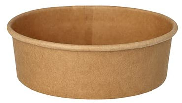 300 Salatschalen, Pappe rund 500 ml Ø 15 cm · 4,6 cm braun