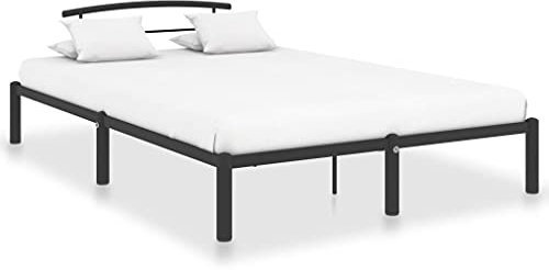 Annlera Bettgestell 210x150x63cm Schwarz Metall Gästebett Schlafzimmerbett Metallbett Jugendbett Doppelbett Sofa Im Wohnzimmer Polsterbett Lattenrost Futonbett Schrankbett Boxspringbett