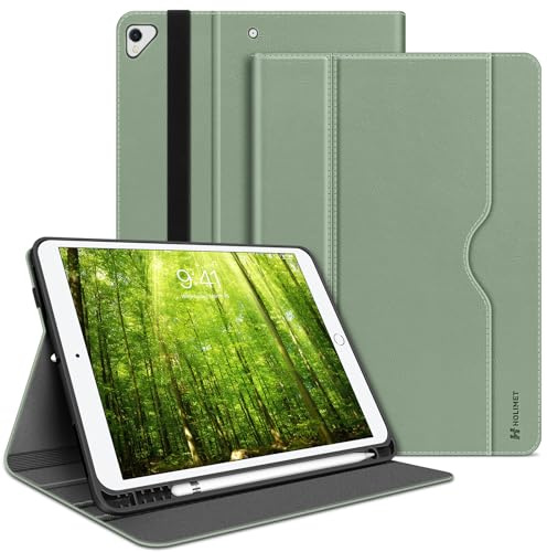 HOLIMET iPad Air 3rd Generation Case, iPad Pro 10.5 inch Case with Pencil Holder Soft TPU Stand Smart Cover, Auto Wake/Sleep Stand for 10.5 iPad Air 3 2019 / iPad Pro 2017 (Green)