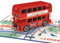 papercrush® Pop-Up Karte London Bus - 3D Geburtstagskarte oder Gutscheinkarte für London Reise für Frauen & Männer, Urlaubsgutschein für Städtetrip oder England Urlaub, Hotelgutschein zum Hochzeitstag