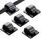 100 Pcs Adhesive Cable Clips, Cable Management for Walls, Under Tables, Christmas Lights, Cars, Dash Cams, Ethernet, Electronics(Black)