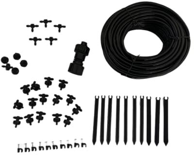 MICRO IRRIGATION DRIP WATERING AUTOMATIC TAP GARDEN PLANT GREENHOUSE WATER SYSTEM KIT EQUIPMENT FOR PLANTS 47PC KIT 20 Metres