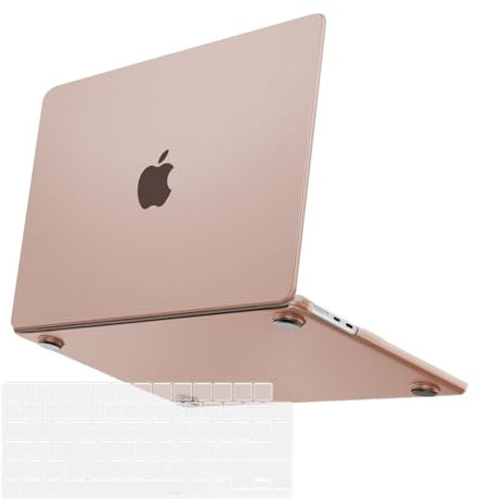 MOSISO Coque Compatible avec MacBook Air 15 Pouces M4 M3 M2 2025 2024 2023 A3241 A3114 A2941,Ultra-Mince Étui Rigide Naturel Couleur d'origine Case de Protection & Housse Clavier,Beige Marron