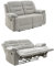 Gemütliches Zweisitzer Sofa mit Federkernpolsterung und Wellenfedern 162 cm breit, verstellbare 2er Couch durch halbautomatische Relaxfunktion, Bezug Chenille in Grau / 15502