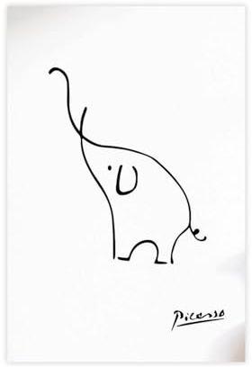 BNCEDJK Picasso Line Leinwand-Poster, Wandkunstdruck, Bild, Gemälde, 30 x 45 cm