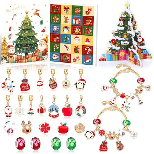 duisoad Adventskalender 2025 Kinder Mädchen, Adventskalender Schmuck Mädchen 24 Füllung Adventskalenders Schmuck für Teenager Weihnachten Blind Box Geschenk