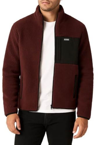 Saltrock Mens Wye 2 Full Zip Sherpa Fleece (UK, Alpha, M, Regular, Regular, Dark Purple)