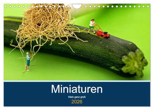 Miniaturen - Klein ganz groß (Wandkalender 2026 DIN A4 quer), CALVENDO Monatskalender: Modellfiguren im Maßstab 1:87 fotografisch in Szene gesetzt (CALVENDO Spass)