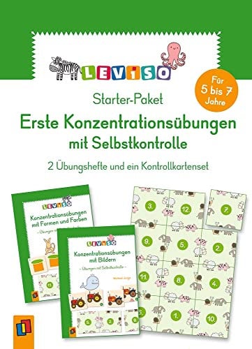 Starter-Paket - Erste Konzentrationsübungen mit Selbstkontrolle: 2 Übungshefte und ein Kontrollkartenset (LEVISO)