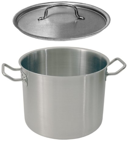 Suppentopf Kochtopf MIT DECKEL und Schüttrand CNS 50 cm Ø / 100 Liter Inhalt