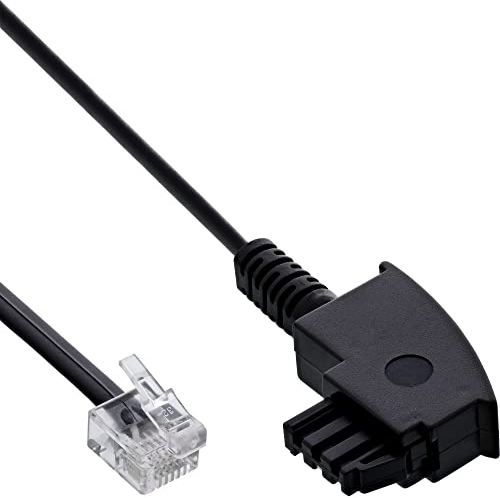 InLine 18606 TAE-F Kabel für DSL Splitter, TAE-F Stecker an Western 6/2 DEC Stecker, 6m