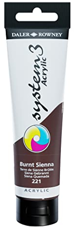 Daler-Rowney System 3-150 ml Tube Acrylfarbe, Burnt Sienna