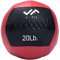 J/FIT Medizinball Wandball, Rot/Schwarz, 9,1 kg (20-0056)
