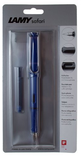 Lamy Safari Blue Fountain Pen with Medium Nib Case ()