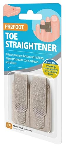 Profoot Toe Straightener - Helps to Stabilise Crooked and Overlapping Toes - Relieves Pressure & Reduces Friction - Prevents Corns, Calluses and Blisters | Helps stabilise crooked and overlapping toes while reducing pressure and friction to support everyday comfort.