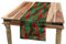 ABAKUHAUS Weihnachten Tischläufer, Baum Pines Swirl Dot, Esszimmer Küche Rechteckiger Dekorativer Tischläufer, 40 x 180 cm, Dunkle Koralle