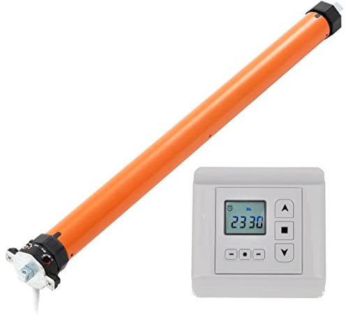 vidaXL Tubular Motors with Controller Motor Controllers Timers Roller Blind Drive Shutter Motor Windows Home Low Noise Easy Installation
