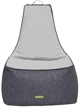 Gardenista Gaming Sitzsack mit Hoher Rückenlehne zum Erwachsene | Beanbag Indoor und Outdoor,Lounge Kissen,Bean-Bag-Füllung,Wasserbeständig sitzsack Garten sitzsacke,Langlebiger Sitzsack (Grau)