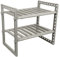 lmacenaje bajo Fregadero Estantería para Armario de Fregadero Estantes Multifunción 2 Niveles Acero Inoxidable y Plástico Regulable en Altura, para Cocina y Mueble de Baño(38-70*26*38cm (gris))