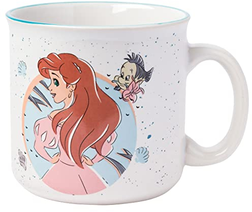 Silver Buffalo Disney The Little Mermaid Princess Arielle Featuring Flounder Ceramic Camper Tasse, 590 ml