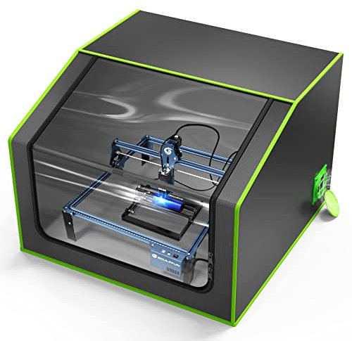 Laser Engraver Enclosure with Vent, 700x700x460mm Fireproof and Dustproof Protective Cover for Most Laser Engraving Machines, Insulates Against Smoke and Odor, Noise Reduction, Eye Protection
