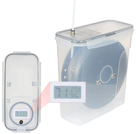 IINCOOY 3D Printer Filament Dryer Box, 3D Printing Filaments Storage Holder Keeping Filament Dry Sublimation for Dry TPU ABS PLA Filament 3D Printer Parts (Color : Clear, Size : 1pack)