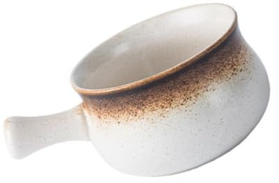 Zerodeko 1Stk Handgefertigte Keramikschale Tischgeschirr für den täglichen Gebrauch Tasse Untertasse französische Zwiebelsuppe Schale mit mattem Aroma Vorspeisenschale für Restaurant Glas