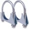 2 Pcs Heavy Duty Exhaust U Clamps Ø52-102 mm Saddle Style Muffler U-Bolt Clamp, Stainless Steel Clamp (Exhaust U Clamp, 58mm)