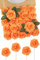 N&T NIETING Artificial Flowers Glitter Rose, 25pcs Fake Roses Flowers with Stems Real Touch Faux foam Roses for Wedding Bouquets Party Baby Shower Home Autumn Decoration(Orange)