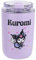 HOOKTA Kitty Cannamon - Botella de agua antifugas con pajita de acero inoxidable para trabajo, viaje, exterior, escuela, 280 ml (púrpura)
