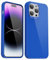 Svanove for iPhone 14 Pro Max Case Silicone, Glossy Soft Rubber Gel Jelly Cute Protective Plastic Simple Plain Phone Case Cover for Women Girl, Slim Thin Flexible Shockproof TPU, Royal Blue