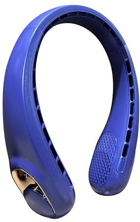 Sapphirem Portable Neck Fan 3 Speeds Mode Adjustable Stretchable Neck Fan Blow Air for Cooling Hand Free 4000mAh Rechargeable for Outdoor Sport Travel Gift Black (Purple)