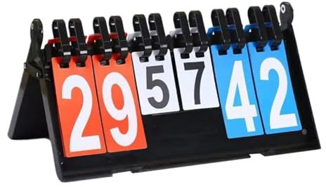 YYLUOYANG Anzeigetafel Anzeigetafel Klapp FlipScore Bord Sport Anzeigetafel for Tischtennis Basketball Fußball Volleyball Scoreboard(Style A)