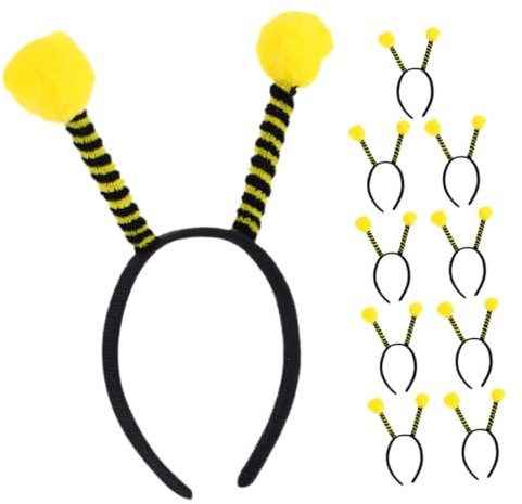 Bandeaux En Forme D'Abeille - Accessoires Pour FêTe 10 PièCes Couvre-Chef Confortable Et LéGèRe Avec Oreilles D'Abeille Et Antennes IdéAl Pour Les Enfants Et Les Adultes