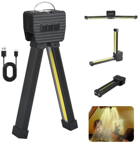 Posing - Lámpara de gimnasio magnética, 7 engranajes regulables, lámpara de gimnasio portátil para posar con gancho colgante, lámpara de trabajo con plegado de 180 grados, luz de pose, resistente al