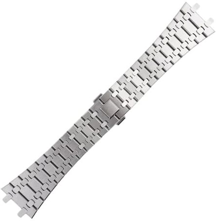 JVEIWAD Herren-Armband aus Edelstahl, kompatibel mit AP 15400 15703 AP ROYAL OAK Audemars Piguet Royal Oak Uhrenarmband, 28 mm, 26 mm