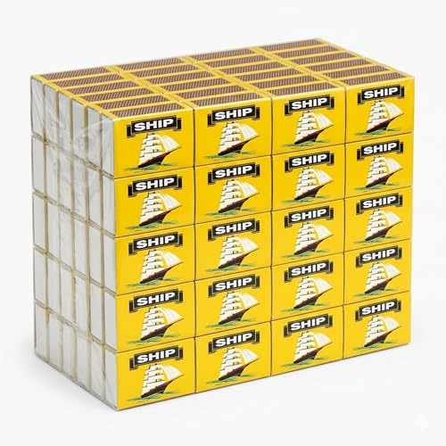 Ship Safety Matches, 100 Boxes Bulk Pack, Small Matchsticks | Kitchen Cooking, Candle Lighting, BBQ Grill, Fireplace, Diya & Puja Use, Easy Strike Household Matchbox Multipurpose